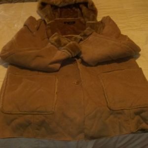 Medium suede women's coat